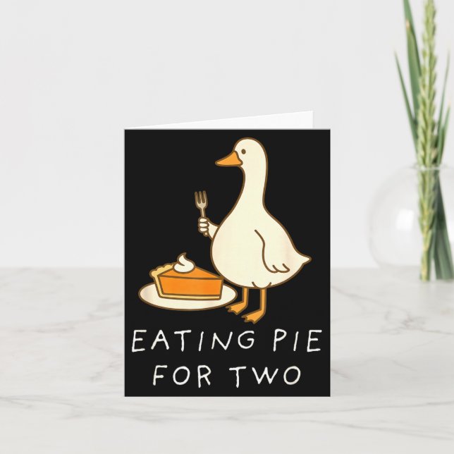 Cartão Eating E For Two Silly Goose Baby Announcement Mat (Frente)