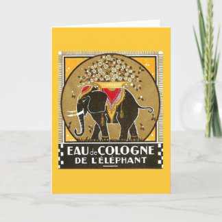 Cartão Eau de Cologne de l'elephant Greeting Card