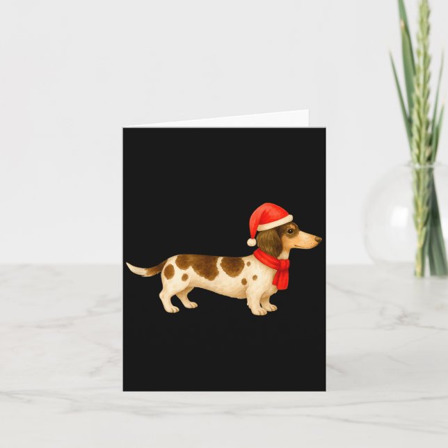 Cartão Ebald Christmas Dachshund E Funny Doxie Dog Mom  (Frente)