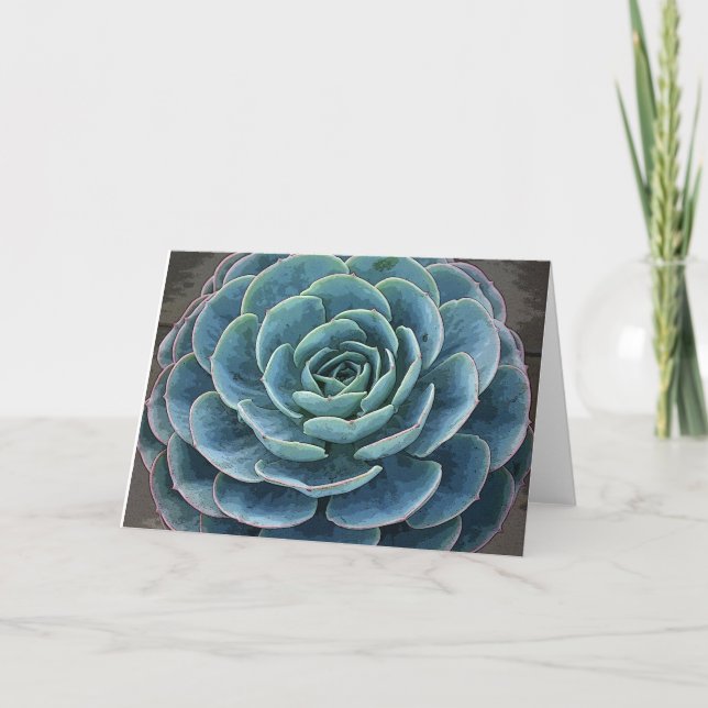 Cartão Echeveria imbricata notecard (Frente)