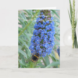 Cartão Echium personalizou o 65º aniversário de casamento