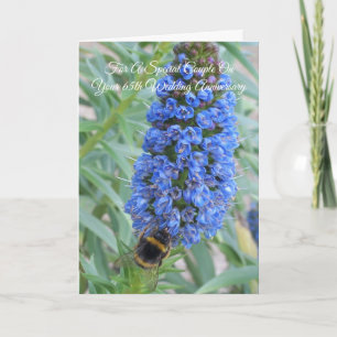 Cartão Echium personalizou o 65º aniversário de casamento
