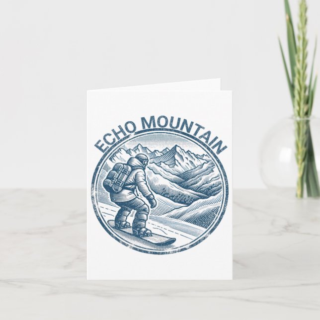 Cartão Echo Mountain Colorado Snowboard Snowboarder (Frente)