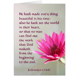 Cartão Eclesiastes 3:11 Tudo bonito em seu tempo