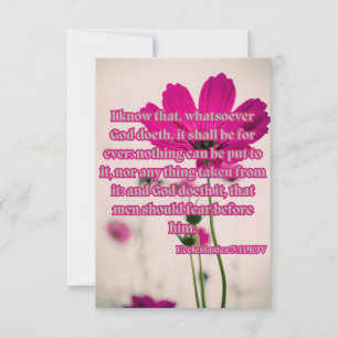 Cartão Eclesiastes 3:14 Bíblia KJV Verse Pic Saudação