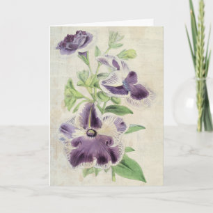 Cartão Eclipse Botânico Vintage & Annie Kien Petunias
