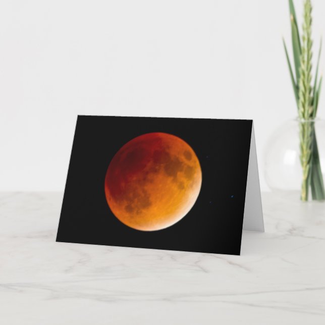 Cartão Eclipse Lunar Lua de Sangue | Mendota Heights (Frente)