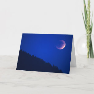 Cartão Eclipse Lunar Sobre Floresta Zug, Suíça