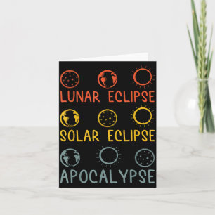 Cartão Eclipse Lunar Solar Apocalipse Desenho Celestial
