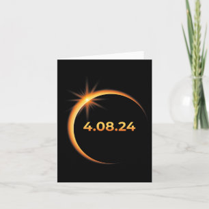 Cartão Eclipse Solar 2024 América Totalidade 04 08 24 Spr