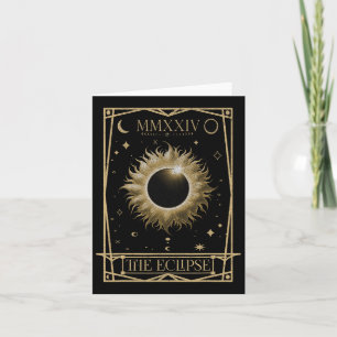 Cartão Eclipse Solar 2024 Astronomia Total Eclipse Tarot 