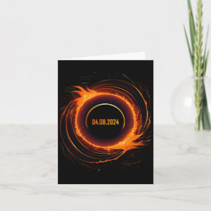 Cartão Eclipse Solar 2024 Eclipse Sun Total