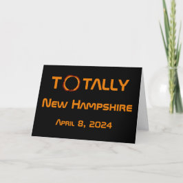 Cartão Eclipse Solar 2024 Totalmente Nova Hampshire