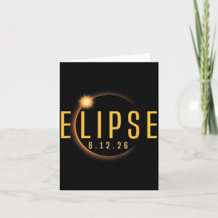 Cartão Eclipse Solar 2026 Eclipse Solar Total 26