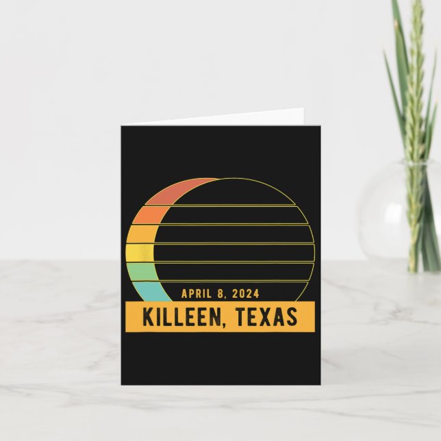 Cartão Eclipse Solar Total De 2024 Em Killeen Texas (Frente)