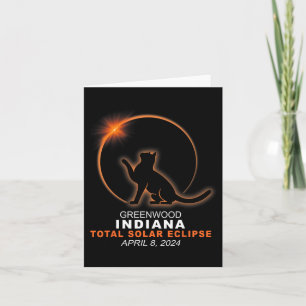 Cartão Eclipse Solar Total de Indiana 2024 1