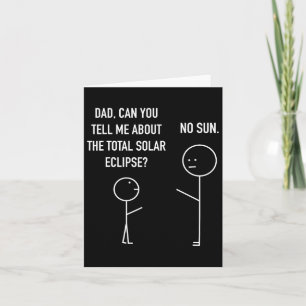 Cartão Eclipse Solar Total Stick Figura Humor Astrologia 