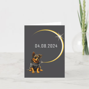 Cartão Eclipse Total do Sol Cachorro Total 2024 Totalidad