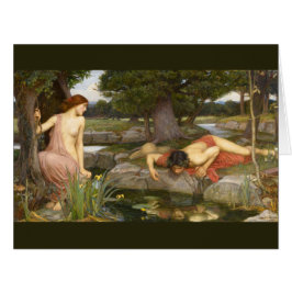 Cartão Eco e Narciso por John William Waterhouse
