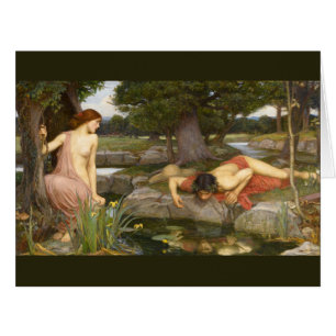 Cartão Eco e Narciso por John William Waterhouse