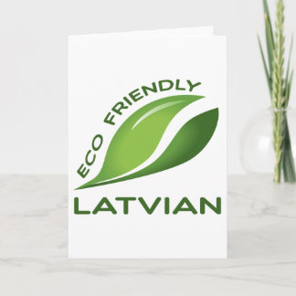 Cartão Eco Friendly Latvian.