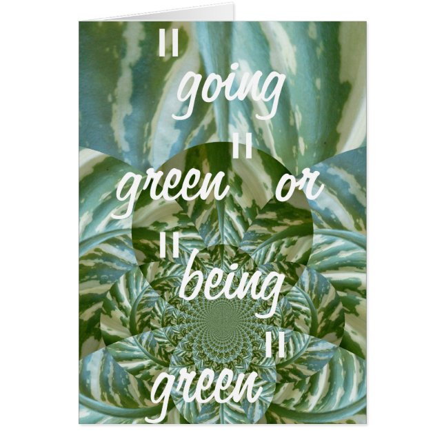 Cartão Eco Verde Camo Caleidoscópio Impressão (Frente)