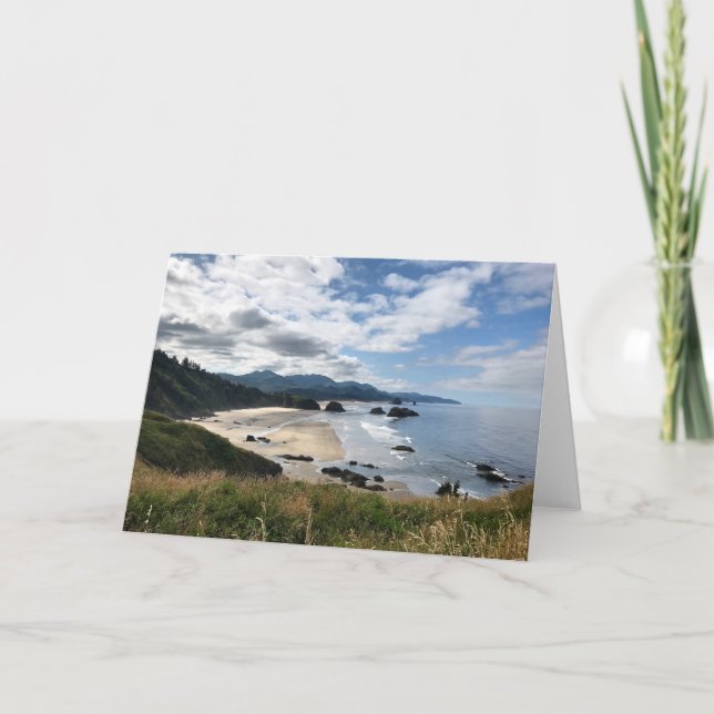 Cartão Ecola State Beach, Oregon (Frente)