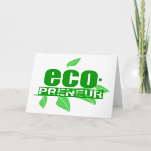 Cartão Ecopreneur With Leaves, Branch And Dot Hyphen