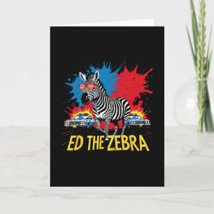 Cartão Ed Divertido A Zebra 2025 Aventura Retro Vintage 1