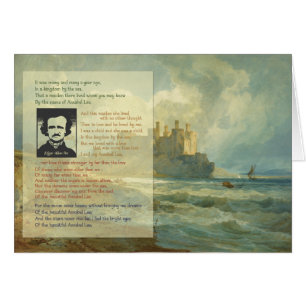 Cartão Edgar Allan Poe Annabel Lee