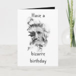 Cartão Edgar Allan Poe Birthday Card (bright cover)<br><div class="desc">Poe in smoke with raven</div>