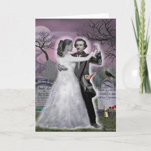 Cartão Edgar Allan Poe e Annabel Lee Eternally