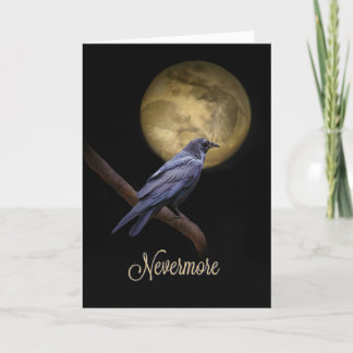 Cartão Edgar Allan Poe é o Raven Happy Halloween