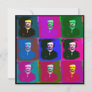Cartão Edgar Allan Poe Pop Art