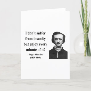 Cartão Edgar Allen Poe Quote 6b
