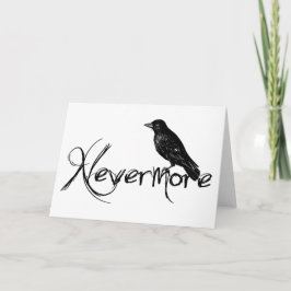 Cartão Edgar Allen Poe Raven Nevermore Greeting Card