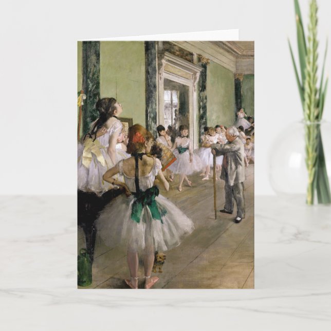 Cartão Edgar Degas - A Classe da Dança (Frente)