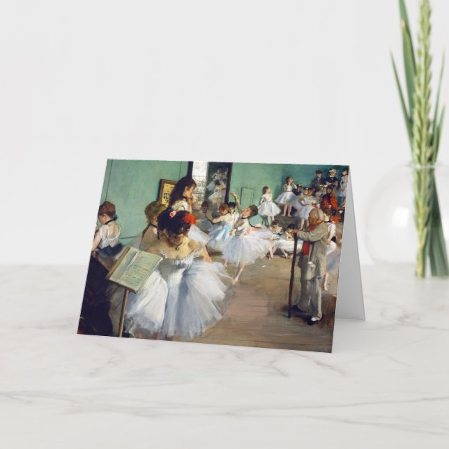 Cartão Edgar Degas - A Classe da Dança (Frente)