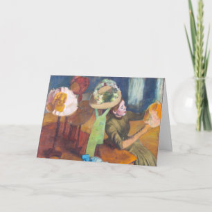 Cartão Edgar Degas - A Loja de Chapéus