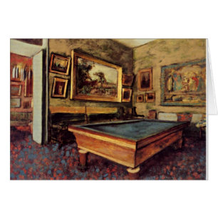 Cartão Edgar Degas, A Sala de Bilhar