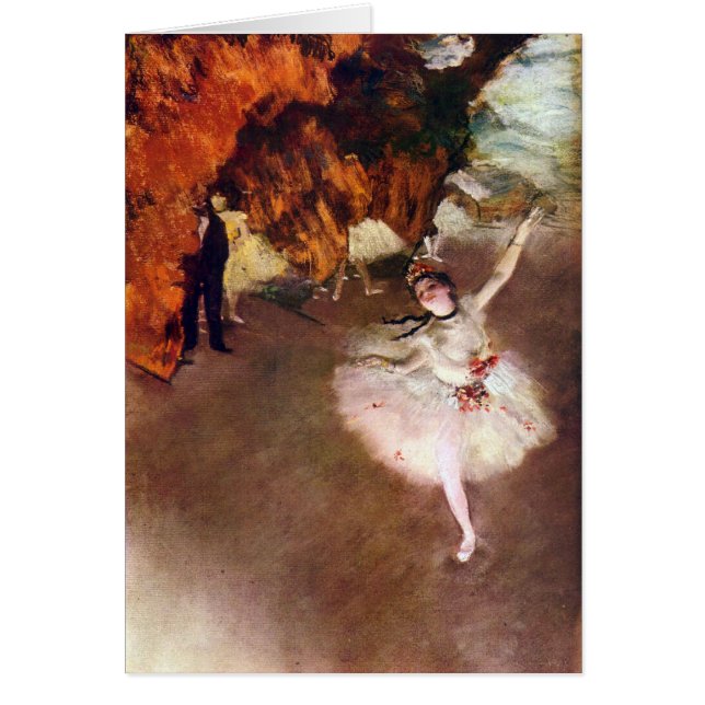 Cartão Edgar Degas - bailarina de Prima (Frente)