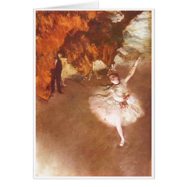 Cartão Edgar Degas - bailarina de Prima Rosita Mauri 1878 (Frente)