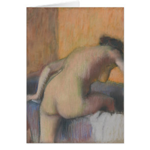 Cartão Edgar Degas Bather Stepping into a Tub
