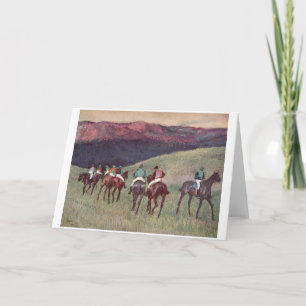 Cartão Edgar Degas - cavalos de raça que treinam 1894