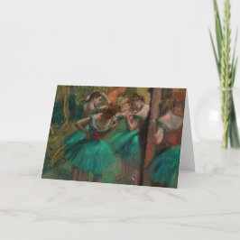 Cartão Edgar Degas - Dançarinos, Rosa e Verde