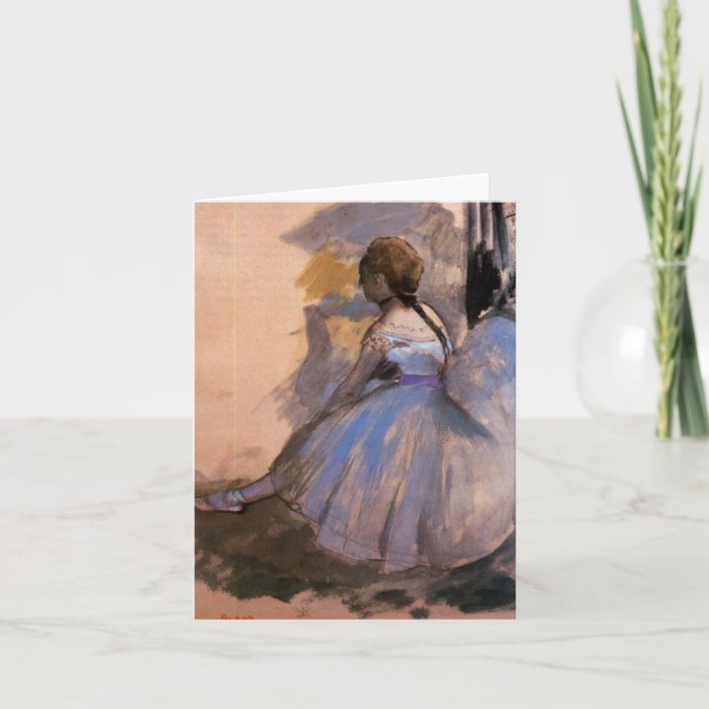 Cartão Edgar Degas "Dancer Seated" BLANK Note Card (Frente)