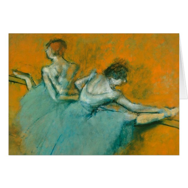 Cartão Edgar Degas Dancers na trabalho de arte de pintura (Frente Horizontal)