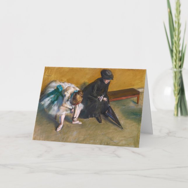 Cartão Edgar Degas - Esperando (Frente)