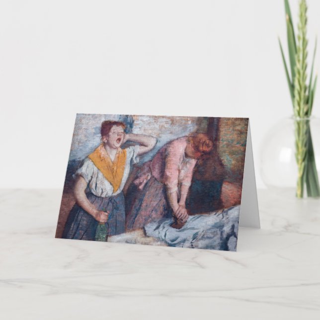 Cartão Edgar Degas - Mulher Ironando (Frente)