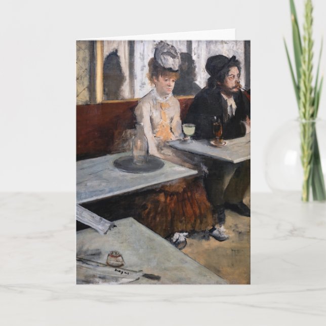 Cartão Edgar Degas - Num Café / A Absinthe (Frente)